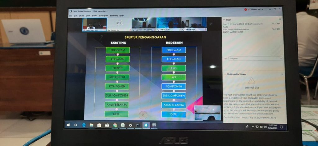BNN Kota Kendari Ikut Rapat Virtual Penyusunan Pagu Anggaran 2021, Ini Hasilnya!