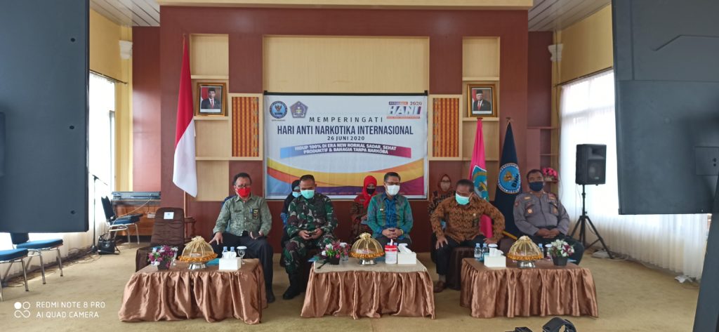 Bersama Walikota, Forkopimda dan Kepala OPD, BNN Kota Kendari Ikuti Peringatan HANI 2020 Secara Virtual