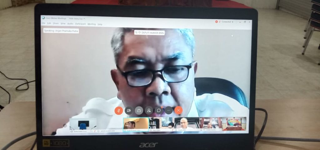 Mengawali Agustus 2020, BNN Kota Kendari Ikut Rapim BNN RI