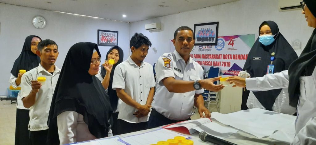 Rakernis awas tahun 2020 bnn kota kendari dan tes urine narkoba pegawa bnnk kendari