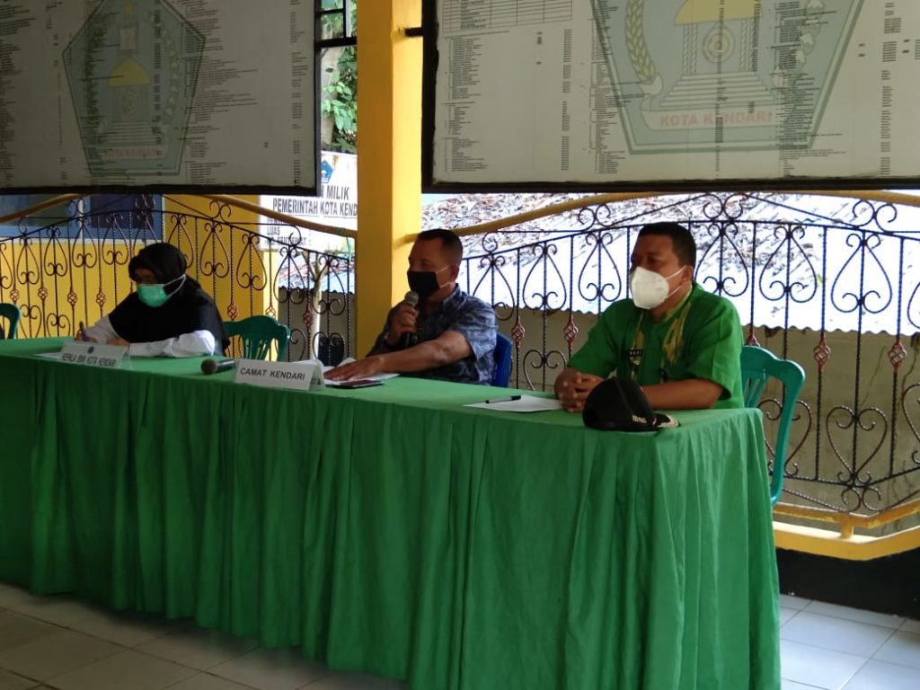 Seksi Rehabilitasi BNN Kota Kendari Menggelar Rapat Koordinasi Pemantauan Pelaksanaan PBM Kelurahan Kampung Salo
