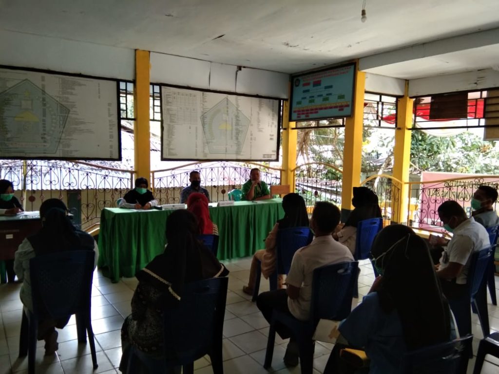 Seksi Rehabilitasi BNN Kota Kendari Menggelar Rapat Koordinasi Pemantauan Pelaksanaan PBM Kelurahan Kampung Salo