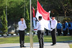 Upacara peringatan HUT Ke-74 Kemerdekaan RI BNN Kendari Sultra