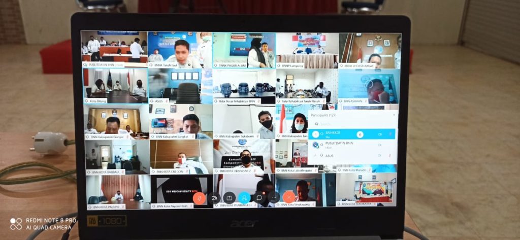 rapim bnn ri kota kendari video conference daring meeting (4)