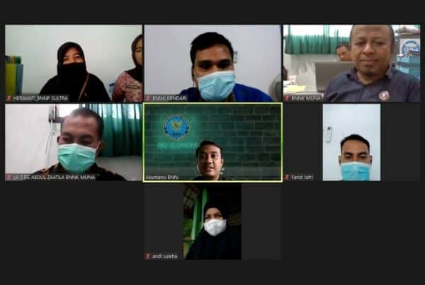 Pertemuan Virtual Rekonsiliasi dan Penelaahan SunlapKeu BNN Sem. I TA. 2020 Sultra, Satker Diharapkan Lebih Mandiri