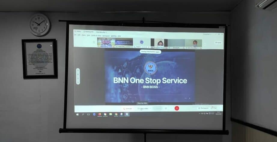 BNN Kota Kendari Ikut Virtual Meeting Aplikasi BOSS, Ke depan Permohonan Sosialisasi dan SKHPN Lewat BOSS