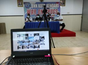 BNN Kota Kendari Ikut Virtual Meeting Aplikasi BOSS, Ke depan Permohonan Sosialisasi dan SKHPN Lewat BOSS