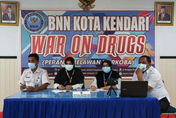 BNN Kota Kendari Ikut Virtual Meeting Aplikasi BOSS, Ke depan Permohonan Sosialisasi dan SKHPN Lewat BOSS