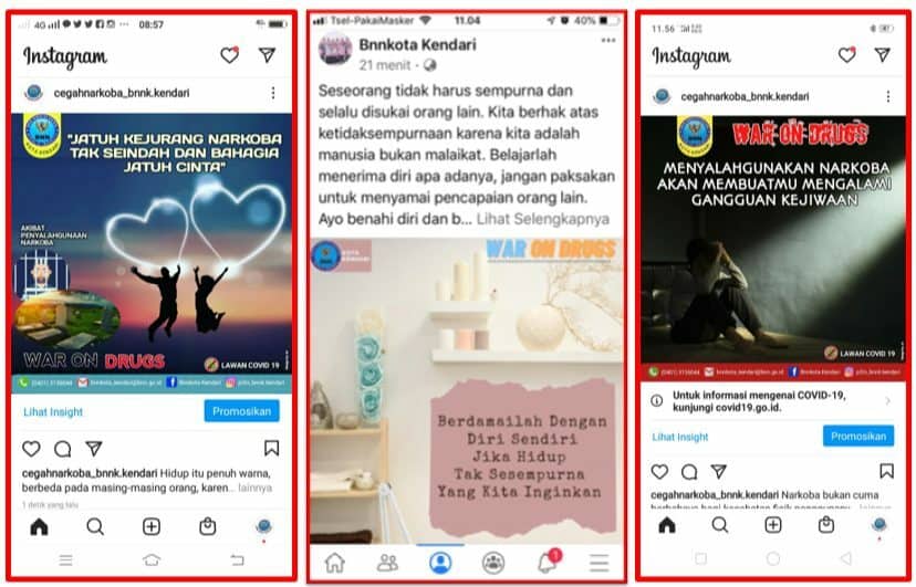 Edukasi Masyarakat Tentang Bahaya Narkoba, Seksi P2M BNN Kota Kendari Gencar Manfaatkan Medsos