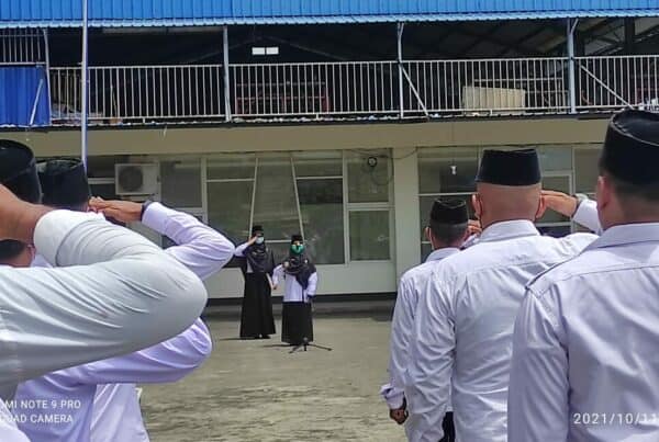 Wujud Cinta Tanah Air, Personil BNN Kota Kendari Laksanakan Apel Pagi