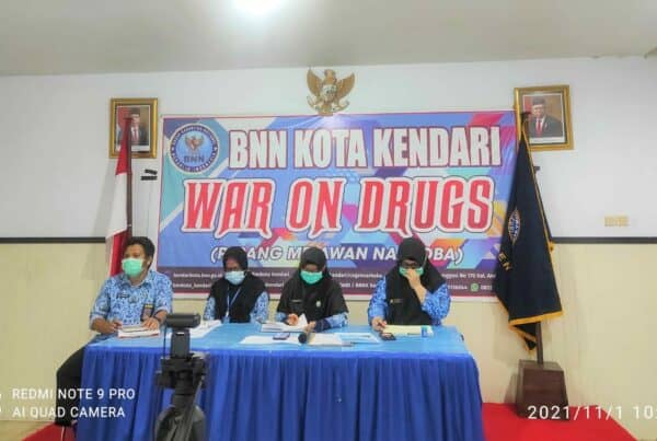 BNN Kota Kendari Ikut Rapat Anev BNN RI, Dibeberkan Hasil Kinerja Program dan Anggaran 2021