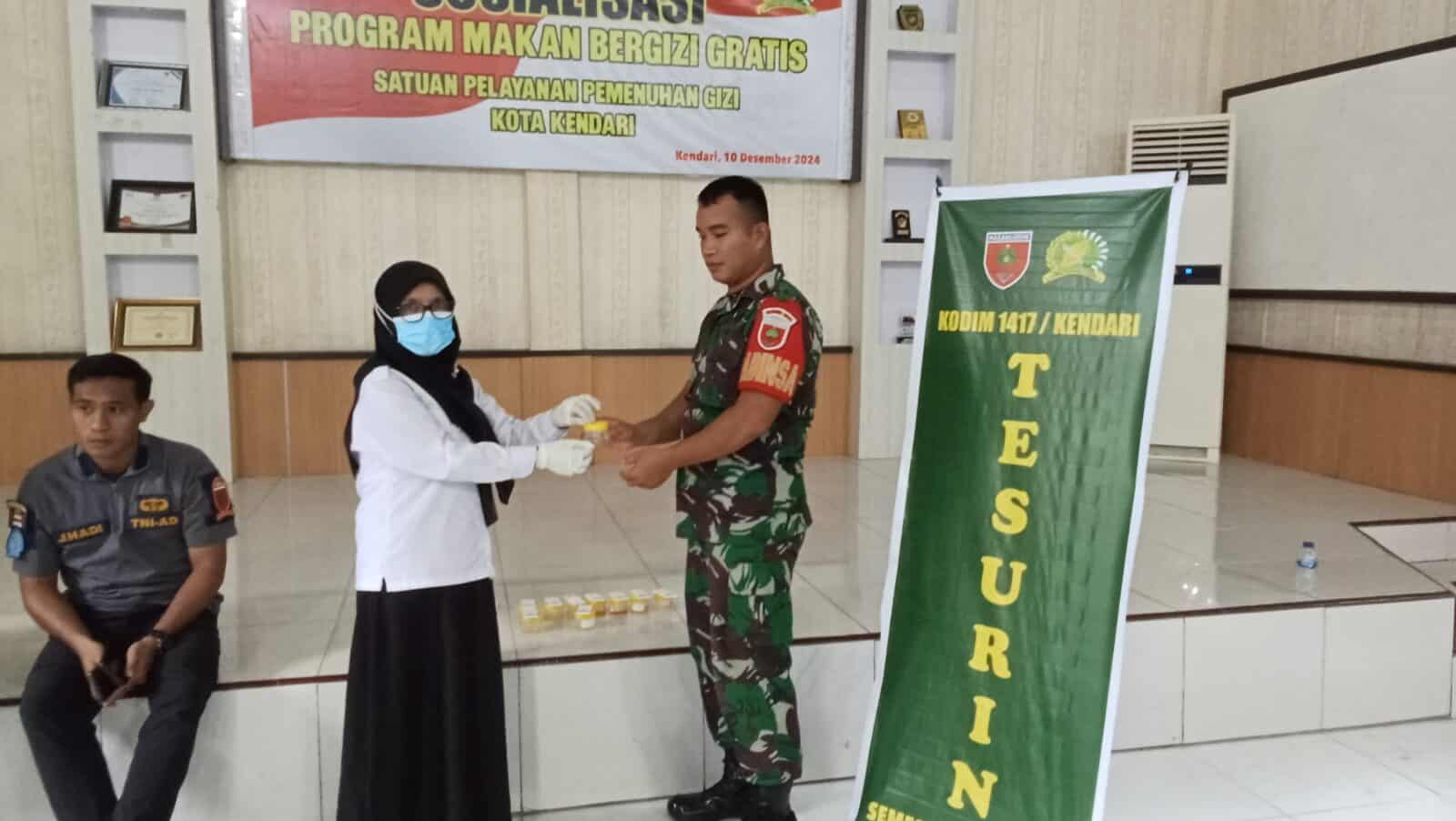 BNN Kota Kendari dan Kodim 1417 Kendari, Gelar Sosialisasi P4GN serta Test Urine Prajurit